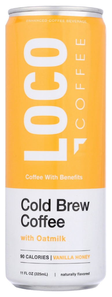 LOCO COFFEE: Vanilla Honey Oat Milk Cold Brew Coffee, 11 fo