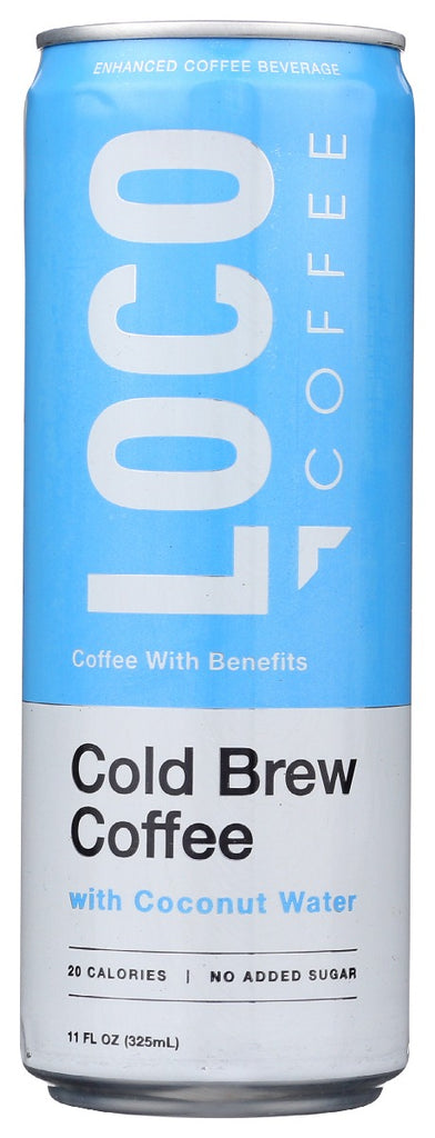 LOCO COFFEE: Cold Brew Coffee With Coconut Water, 11 fo