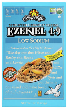 FOOD FOR LIFE: Ezekiel 4:9 Sprouted Low Sodium Crunchy Cereal, 16 oz