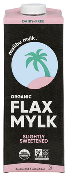 MALIBU MYLK: Slightly Sweetened Organic Flax Milk, 33.8 fo