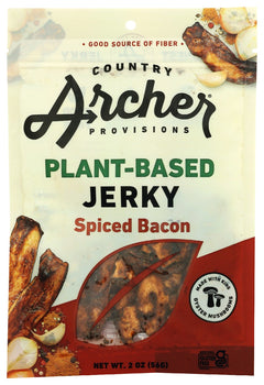 COUNTRY ARCHER: Spiced Bacon Plant Based Jerky, 2 oz