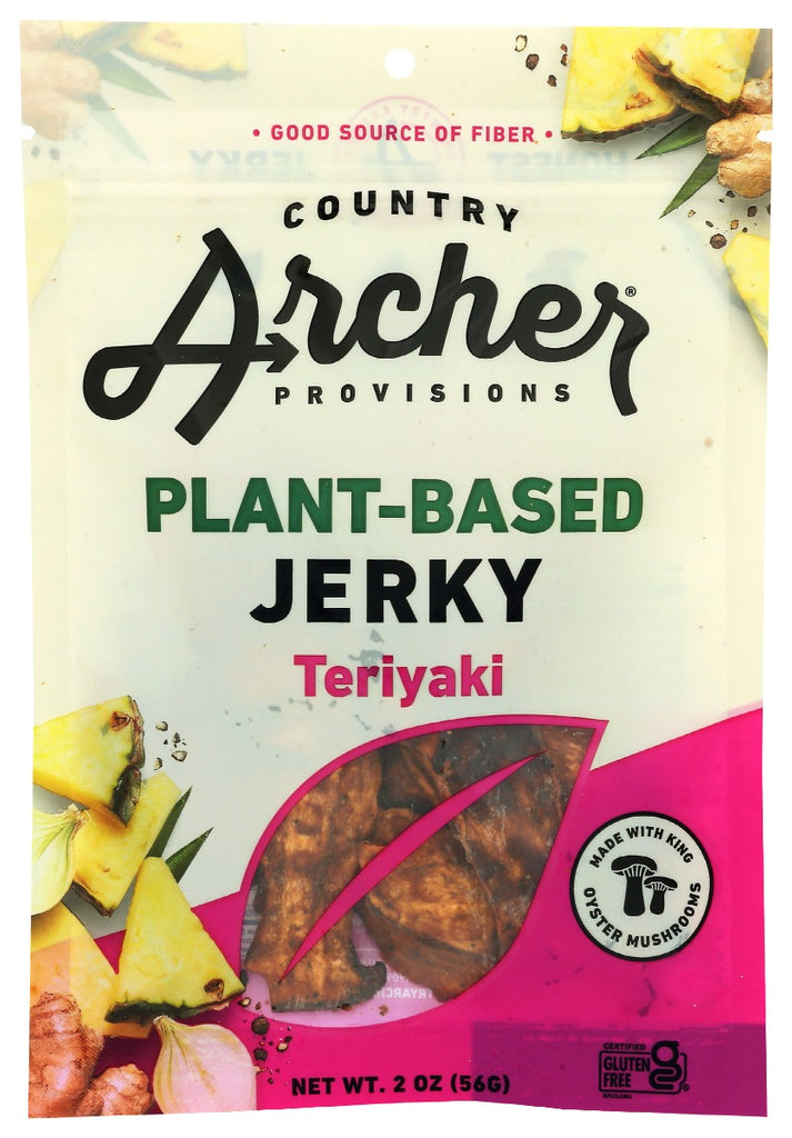 COUNTRY ARCHER: Teriyaki Plant Based Jerky, 2 oz