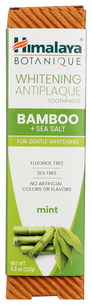 HIMALAYA HERBAL HEALTHCARE: Bamboo & Sea Salt Whitening Antiplaque Toothpaste, 4 oz