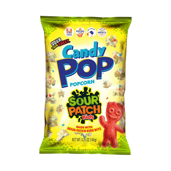 CANDY POP POPCORN: Sour Patch Candy Pop Popcorn, 5.25 oz