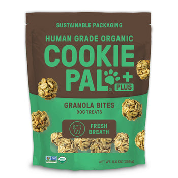 COOKIE PAL: Fresh Breath Dog Treats Granola Bites, 9 oz