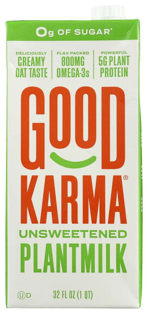 GOOD KARMA: Unsweetened Plantmilk, 32 fo