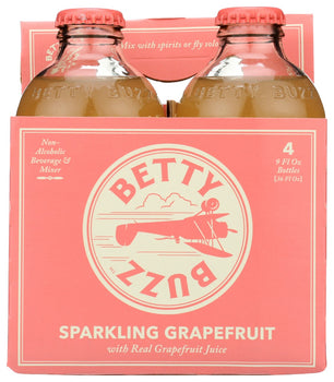 BETTY BUZZ: Sparkling Grapefruit Cocktail Mixer 4 Pack, 36 fo