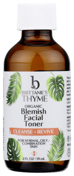 BRITTANIE'S THYME: Toner Facial Blemish, 2 oz