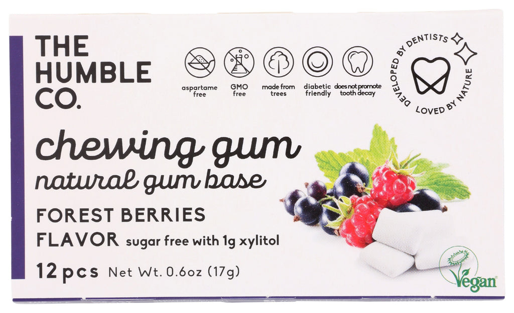 THE HUMBLE CO: Forest Berries Chewing Gum, 12 pc