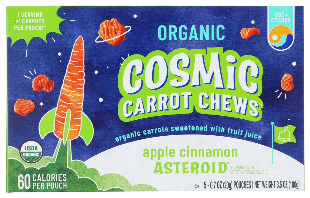 EAT THE CHANGE: Organic Apple Cinnamon Cosmic Carrot Chews, 3.5 oz