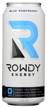 ROWDY ENERGY: Drink Blue Raspberry, 16 fo