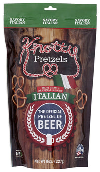 KNOTTY PRETZELS: Mom Mom's Original Savory Italian Pretzels, 8 oz