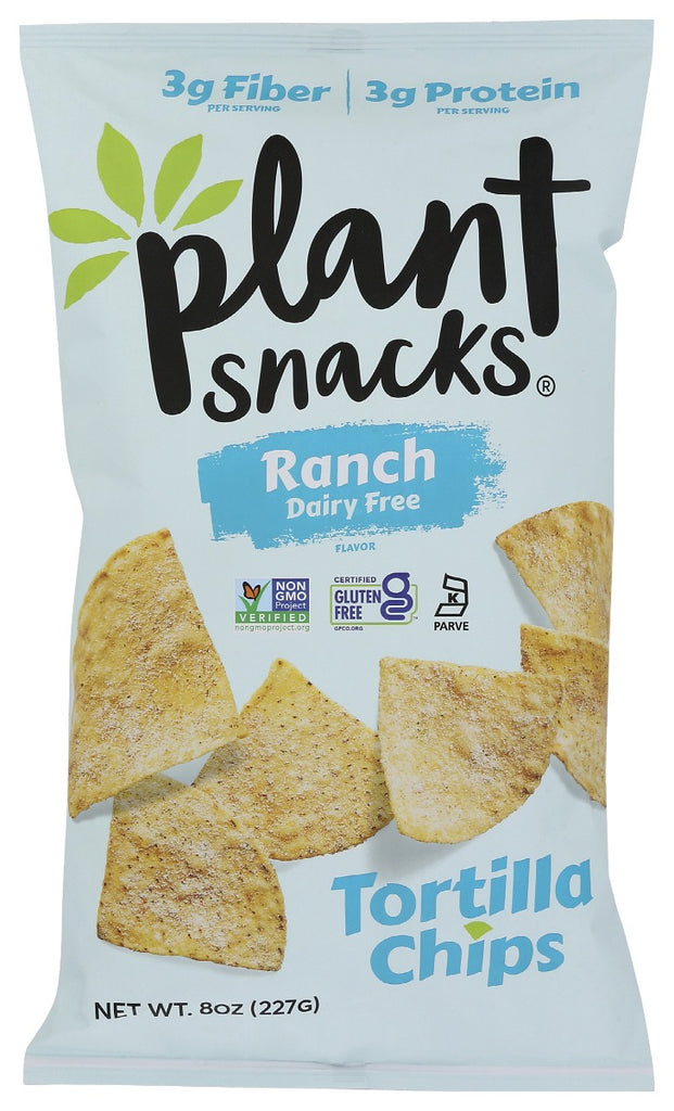 PLANT SNACKS BRAND: Dairy Free Ranch Tortilla Chips, 8 oz