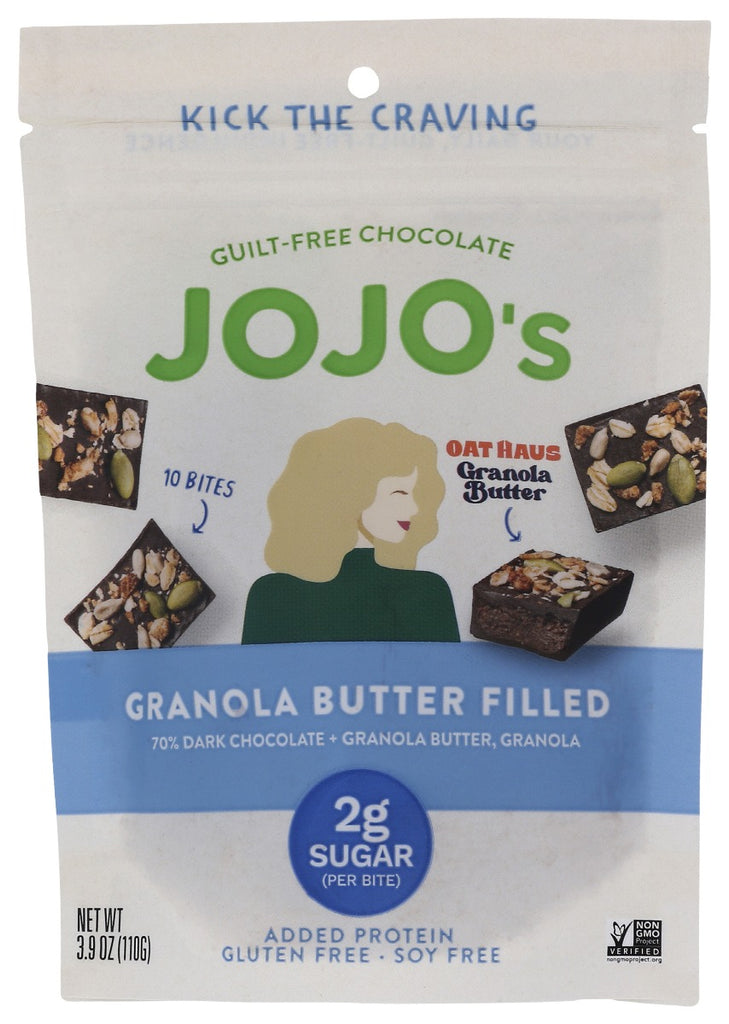 JOJOS CHOCOLATE: Granola Butter Filled Bites, 3.9 oz