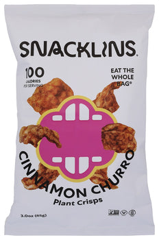 SNACKLINS: Cinnamon Churro Plant Crisps, 3 oz