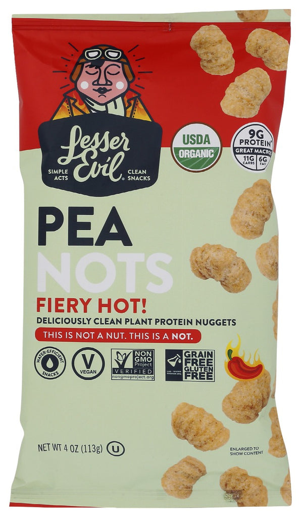 LESSEL EVIL: Peanots Fiery Hot, 4 oz