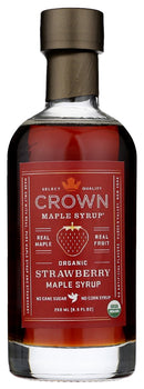 CROWN MAPLE: Organic Strawberry Maple Syrup, 8.5 FO