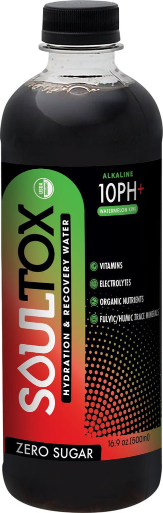 SOULTOX: Watermelon Kiwi Alkaline Water, 16.9 fo