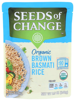 SEEDS OF CHANGE: Rice Basmati Brown, 8.5 oz