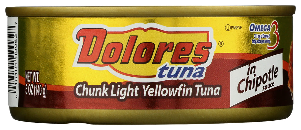 DOLORES: Chunk Light Yellowfin Tuna in Chipotle Sauce, 5 oz