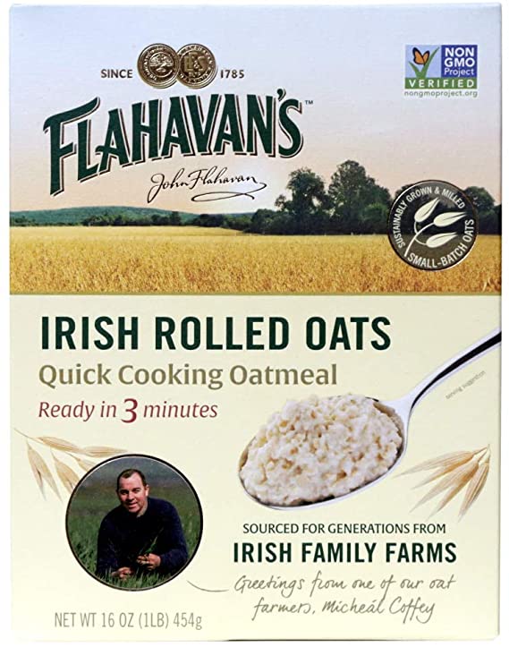 FLAHAVANS: Irish Rolled Oats, 16 oz