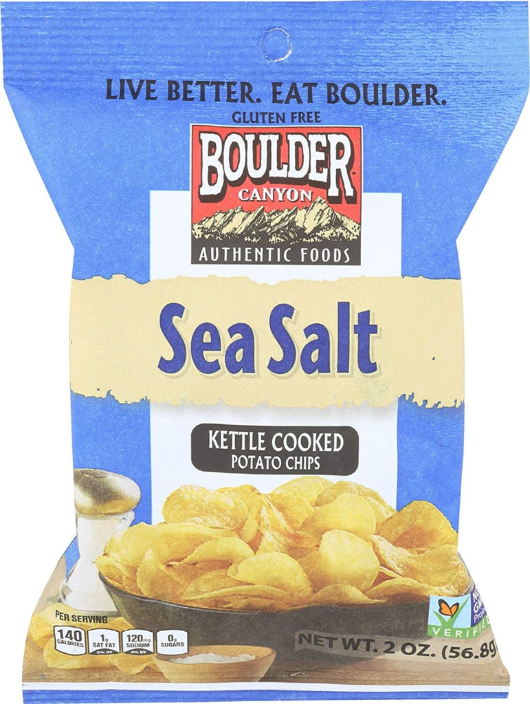 BOULDER CANYON: Sea Salt Kettle Cooked Potato Chips, 2 oz