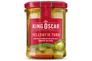 KING OSCAR: Yellowfin Tuna Fillet Green Olive, 6.7 oz