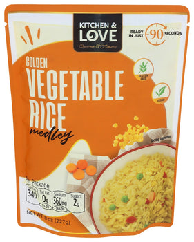 KITCHEN AND LOVE: Rice Rth Golden Vegetable, 8 oz