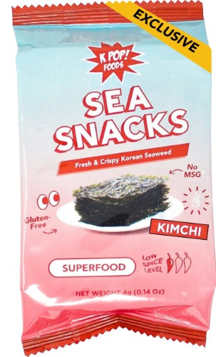 KPOP FOODS: Seaweed Chips Kimchi, 0.14 oz