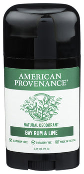 AMERICAN PROVENANCE: Bay Rum and Lime Deodorant, 2.65 oz