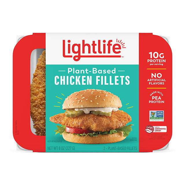 LIGHTLIFE: Plant Based Chicken Fillets, 8 oz