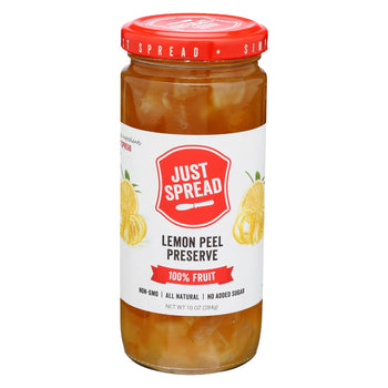 JUST SPREAD: Lemon Peel Fruit Preserve, 10 oz