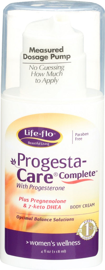 LIFE FLO: Progesta Care Complete Pregnenolone and 7-Keto DHEA Acetate, 4 oz