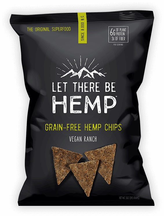 LET THERE BE HEMP: Vegan Ranch Grain Free Hemp Chips, 5 oz