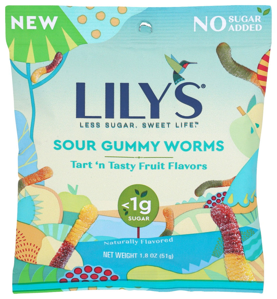 LILYS SWEETS: Sour Gummy Worms, 1.8 oz