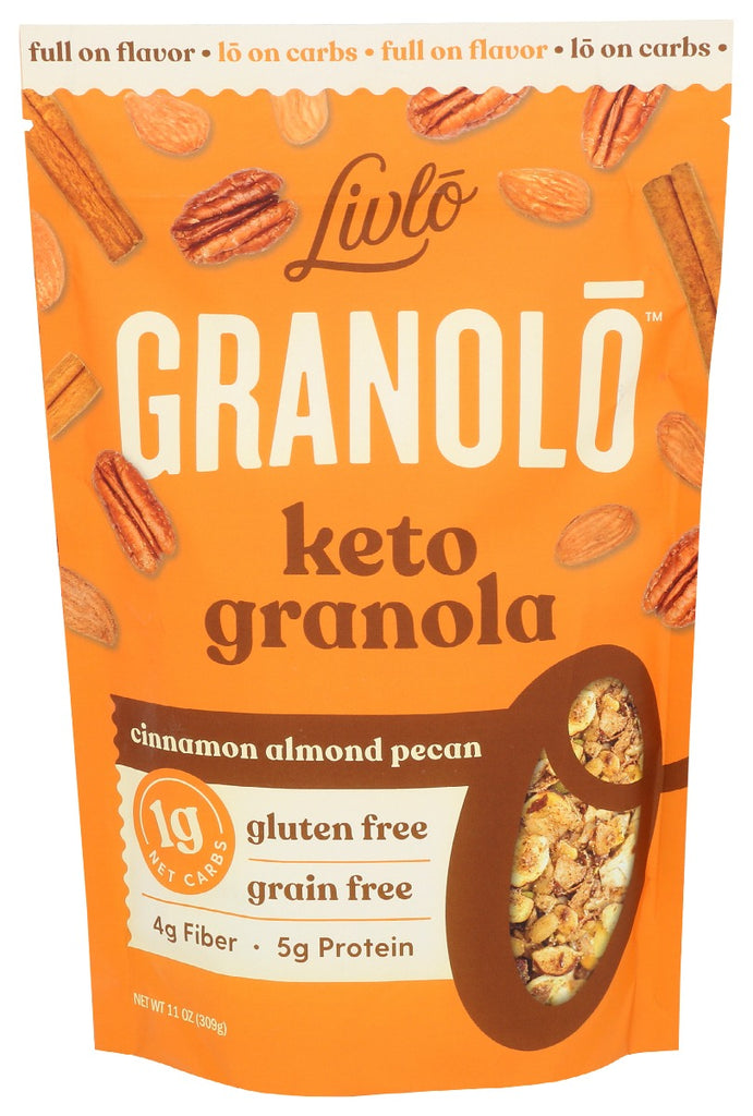 LIVLO: Cinnamon Almond Pecan Granola, 11 oz