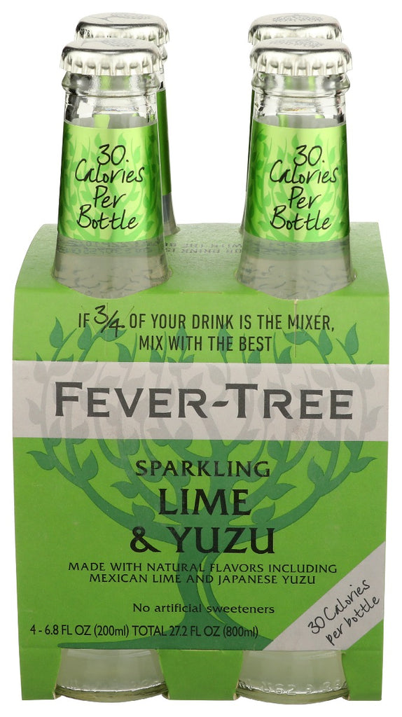 FEVER TREE: Sparkling Lime and Yuzu, 27.2 fo