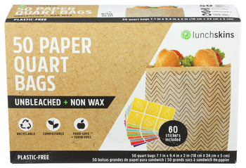 LUNCHSKINS: Paper Sandwich Bag Chevron, 50 ct