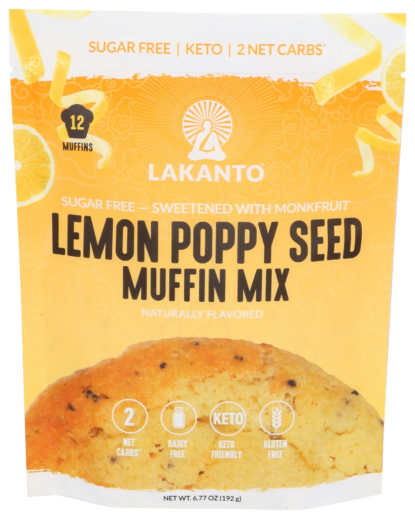 LAKANTO: Lemon Poppy Seed Muffin Mix, 6.77 oz