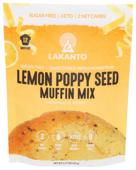 LAKANTO: Lemon Poppy Seed Muffin Mix, 6.77 oz