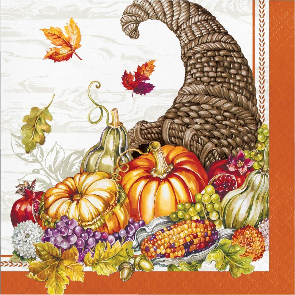 CREATIVE CONVERTING: Cornucopia Luncheon Napkin, 16 ea