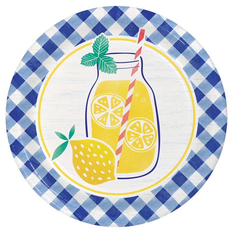 CREATIVE CONVERTING: Lemonade Luncheon Plate, 8 ea