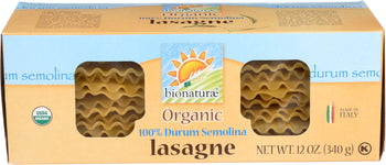 BIONATURAE: 100 Percent Organic Durum Semolina Lasagne, 12 oz