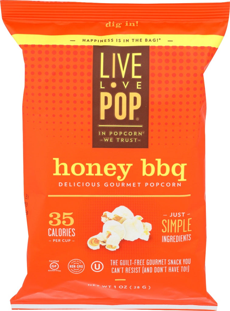 LIVE LOVE POP: Honey Bbq Popcorn, 1 oz