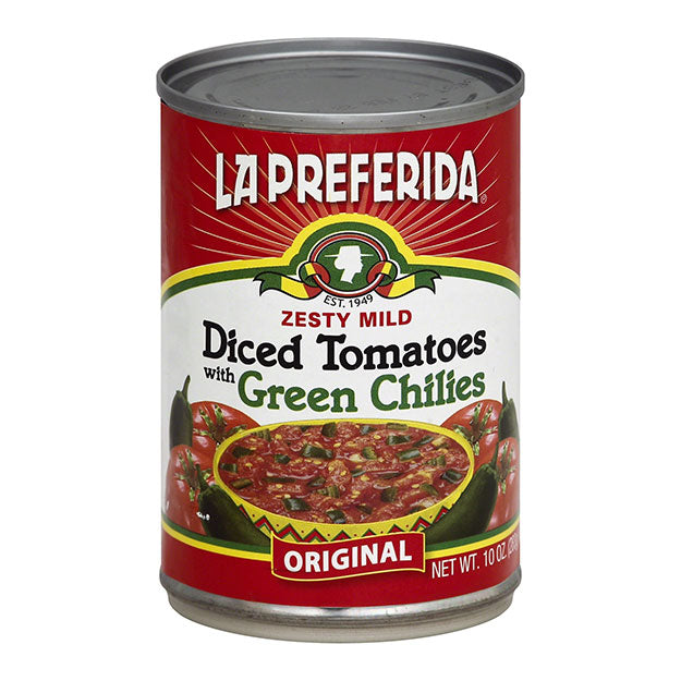 LA PREFERIDA: Diced Tomatoes With Green Chiles, 10 oz