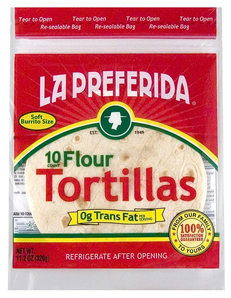 LA PREFERIDA: Tortilla Flour, 10 pc