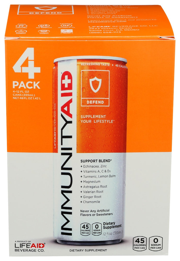 LIFEAID BEVERAGE: Immunityaid Defend 4pk, 48 fo