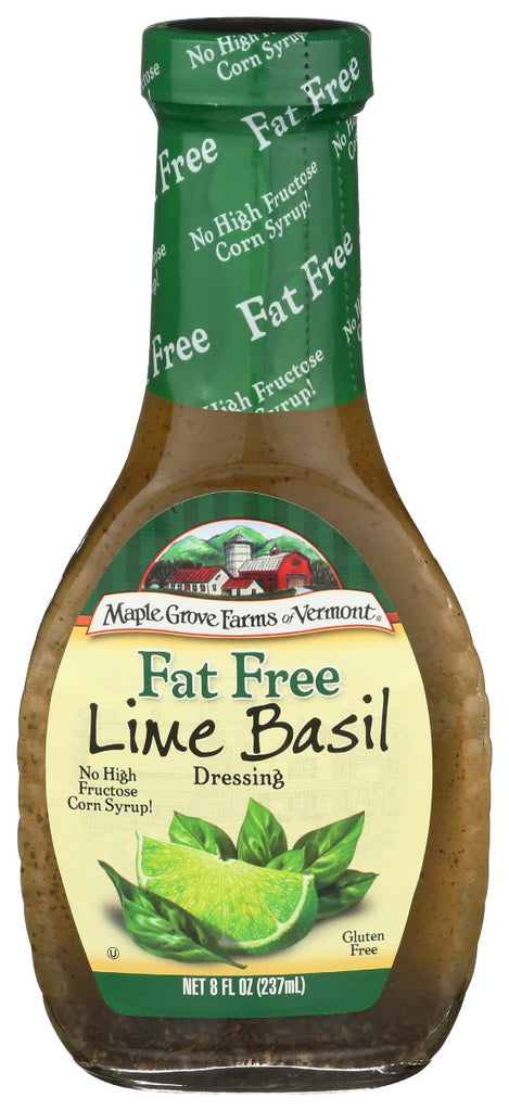 MAPLE GROVE: Fat Free Lime Basil Dressing, 8 oz