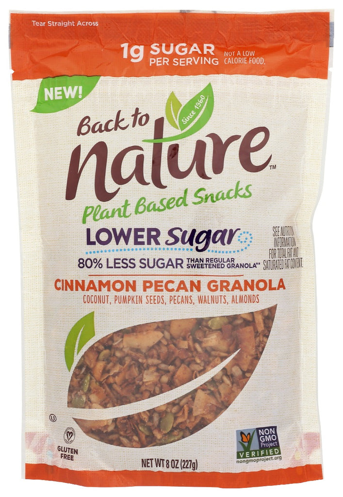 BACK TO NATURE: Granola Cinmn Pcn Lowsug, 8 oz