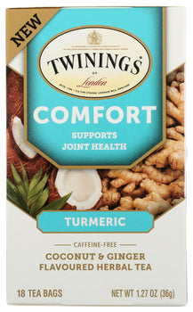 TWINING TEA: Tea Comfort Coconut Ginger, 18 bg